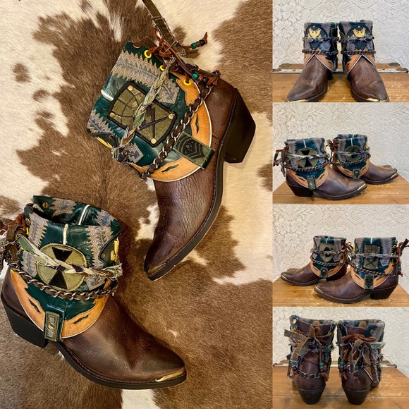 White Leather Bridal Bling Custom Cowgirl Boots 6M - Picture 8 of 10